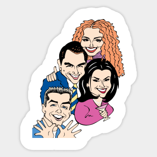 WILL & GRACE FAN ART!! Sticker